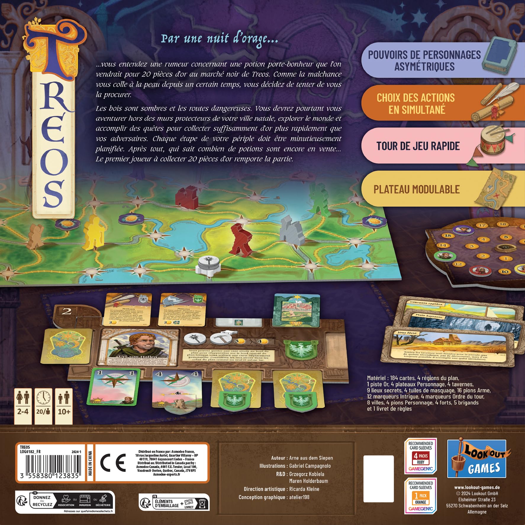 Asmodee - Lookout Games - TREOS - Jeu de Société - Jeu de Plateau