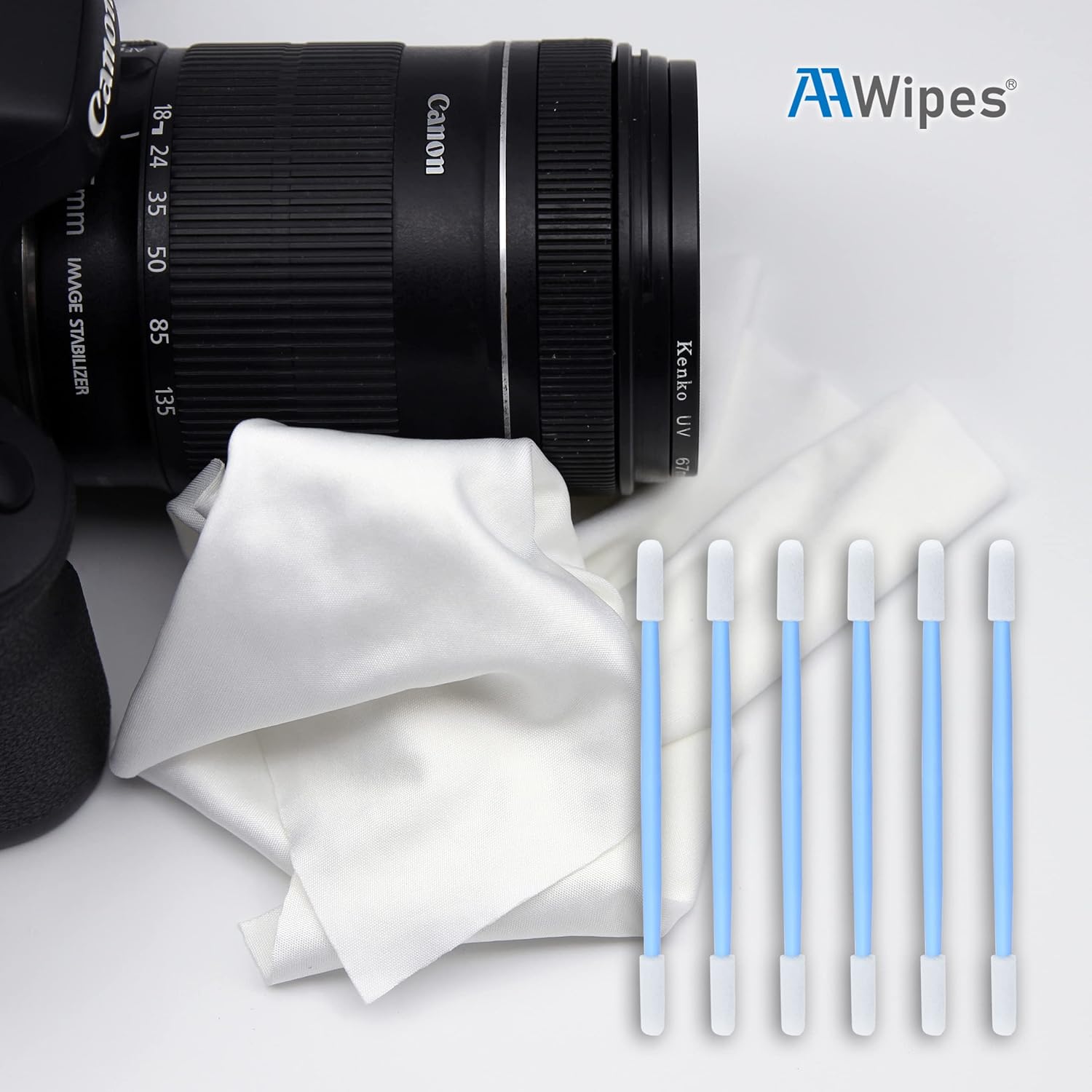 AAWipes Delicate Task Wipers 6" x 6" (Bag of 300 Pcs) & Double-Tipped Swabs
