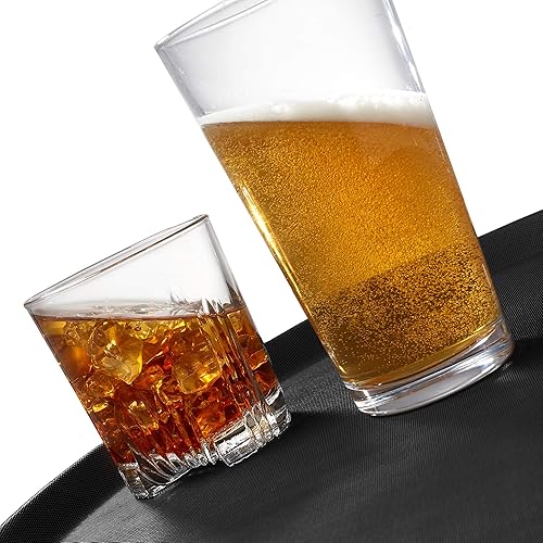 Miniatura 4 de Jubilee Bandejas redondas de 11 pulgadas para servicio de restaurante (juego de 2), color negro, bandeja antideslizante para servicio de alimentos