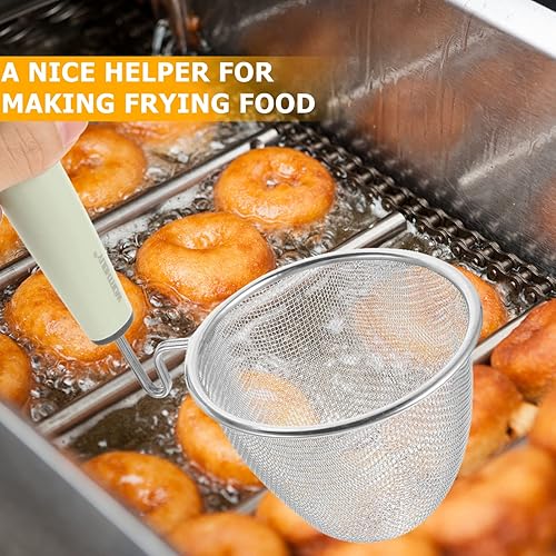 Miniatura 2 de Spaghetti Stainless Steel Frying Basket Wire Mesh French Chip Frying Serving Basket Pasta Strainer Noodle Sifter with Handle Potato Cooking Tool for