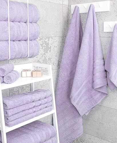 Miniatura 858 de American Soft Linen - Juego de 4 toallas de baño, 100% de algodón turco de 27 x 54 pulgadas, toallas de baño extragrandes, toallas para ducha