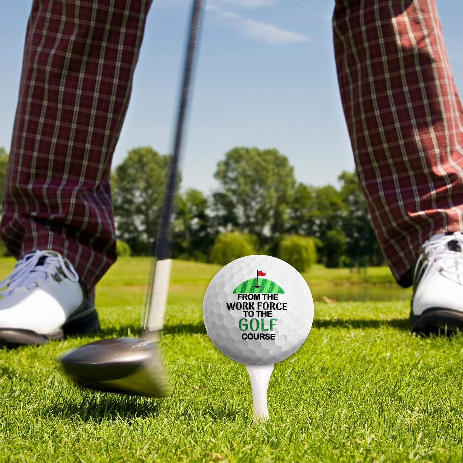 Fancy Land Retirement Golf Gifts for Men Funny Golf Balls | for Men Women Golfers Dad Husband Grandfather, Christmas Gift, Birthday Gifts