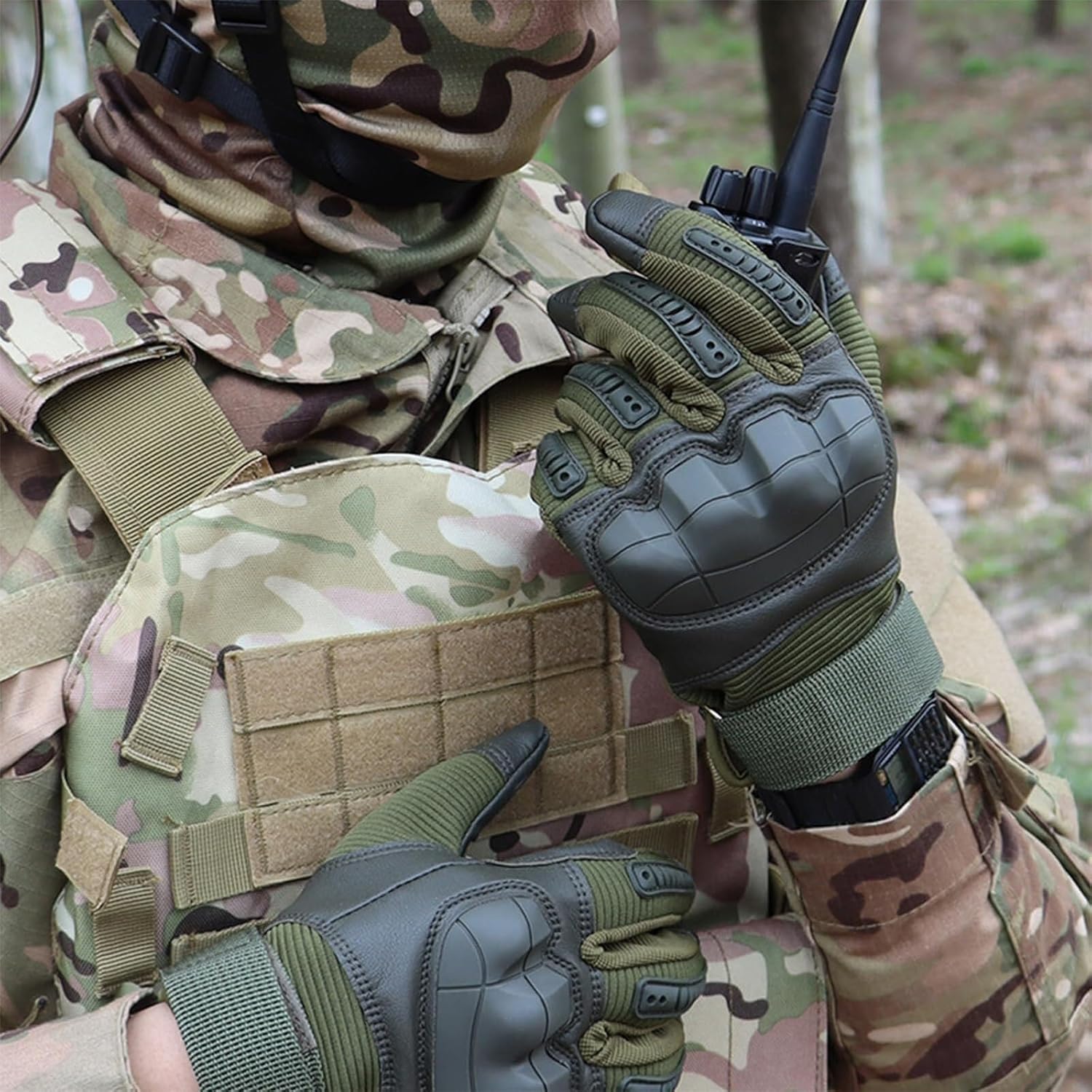 Ruck & Recon Tactical Gloves, Touchscreen Motorcycle Glove with Hard Shell & Palm Padding, Tactical Gloves for Men, Waterproof, Touchscreen, Superior Grip