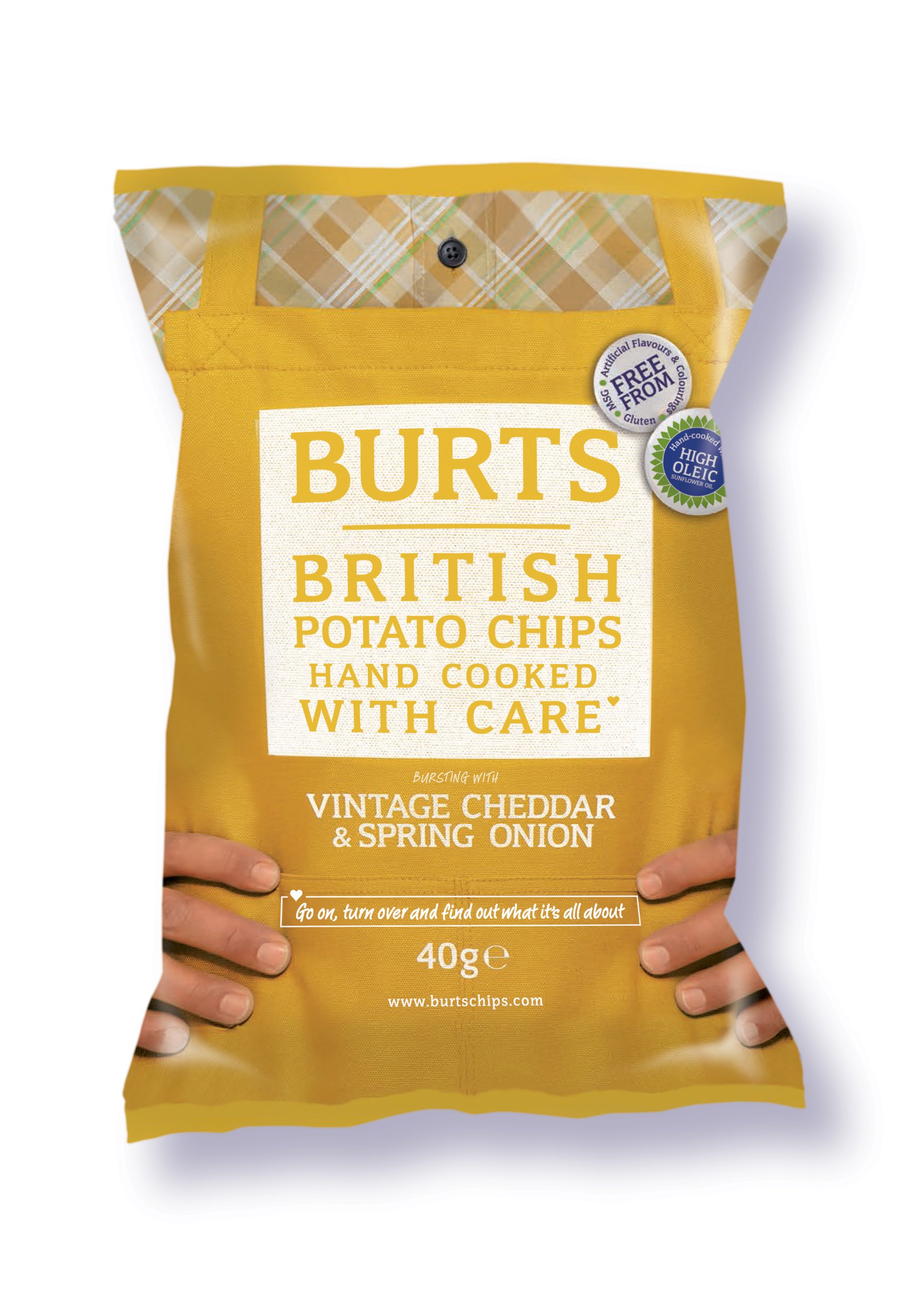 BurtsPotato Chips Mature Cheddar 40 g (Pack of 20)