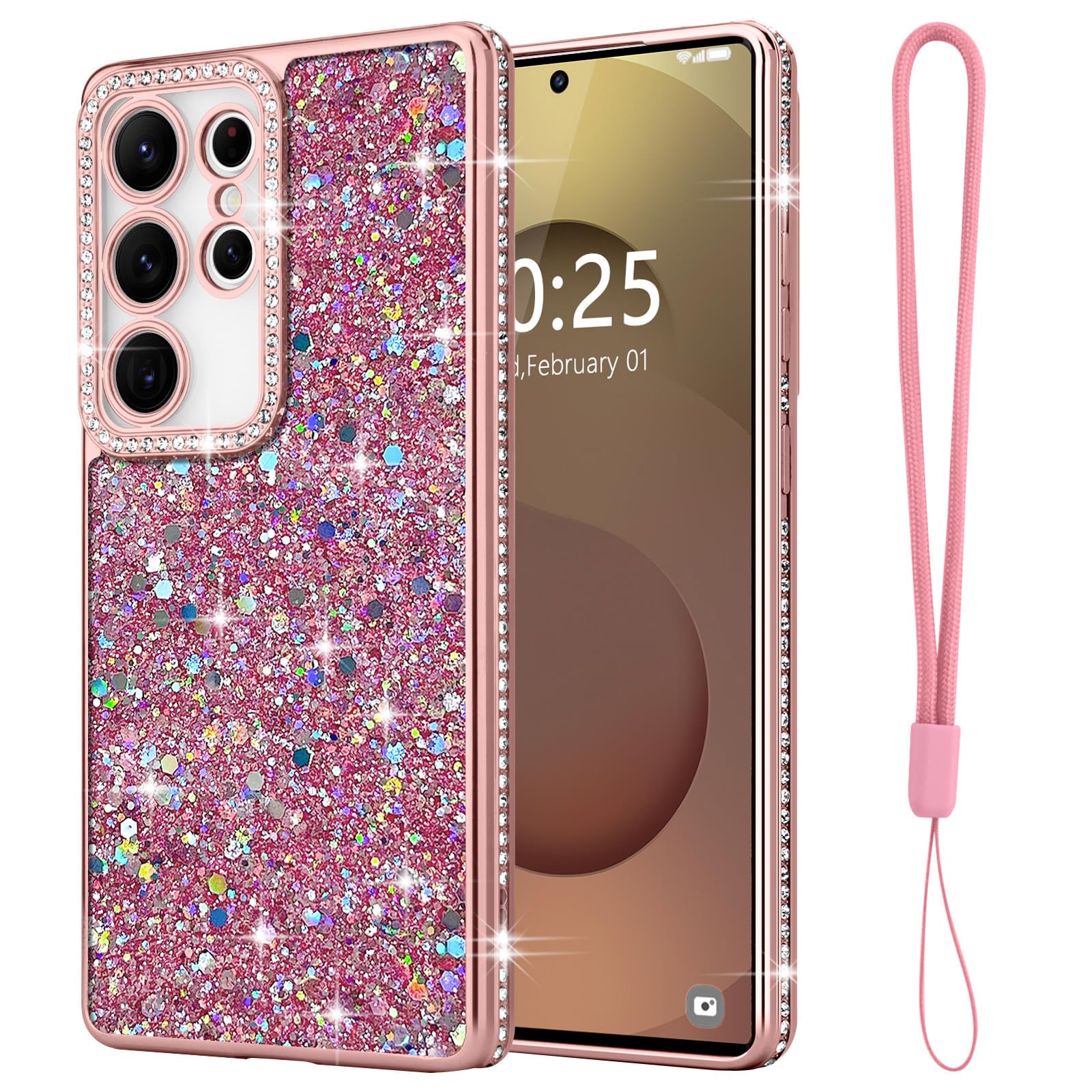 Amazon.co.jp: Lafunda Galaxy S25 Ultra 用 ケース キラキラ かわいい