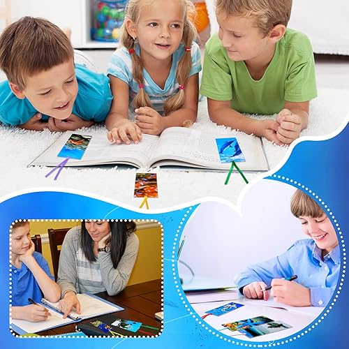 Miniatura 7 de 120 marcadores para niños, marcadores de animales oceánicos a granel, laminados, lindos marcadores geniales con cintas para amantes de los libros,