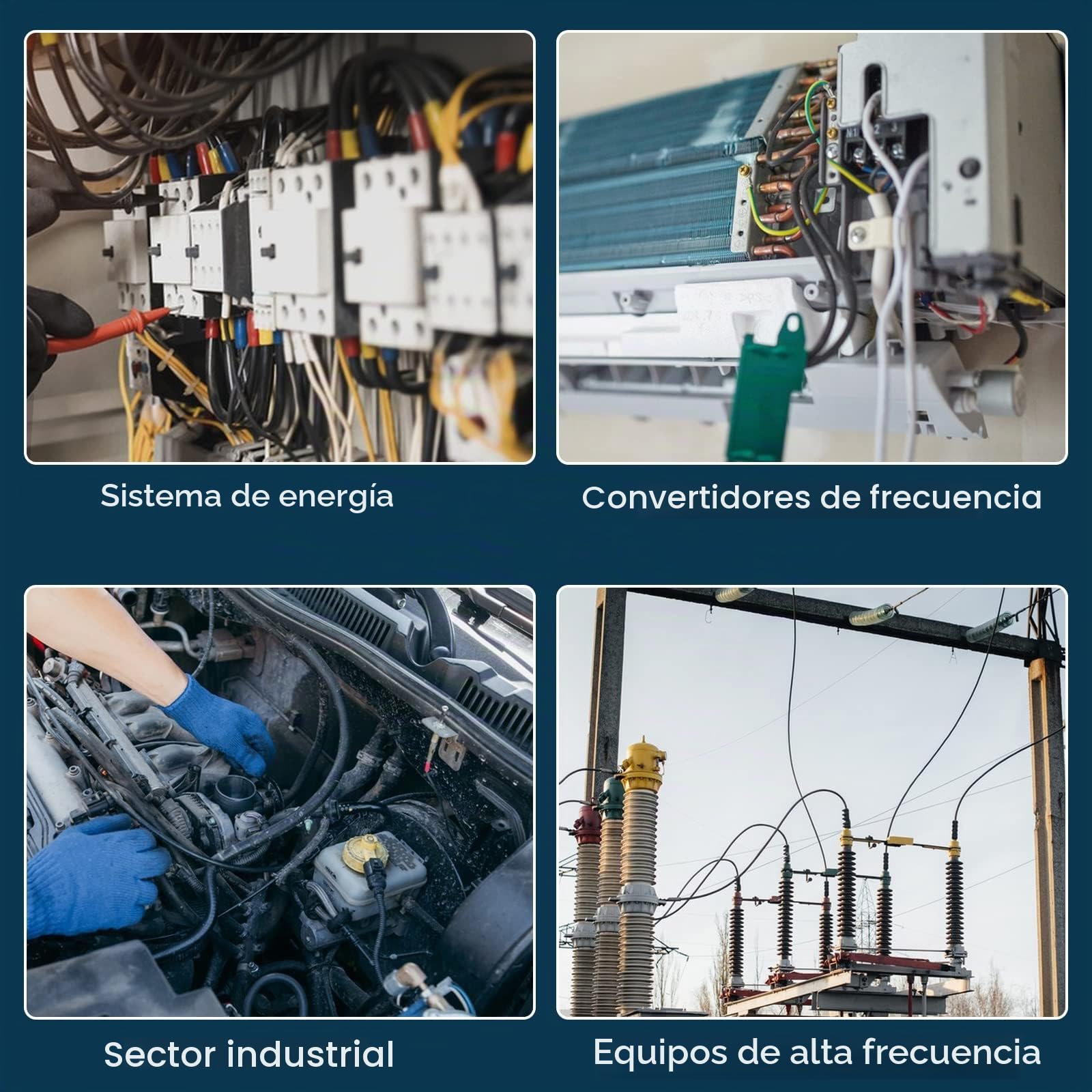 Megóhmetro, Probador Digital de Resistencia de Aislamiento WapoRich 2000 MΩ con Tensiones de Prueba de 250 V/50 V/1000 V DC, 750 V AC
