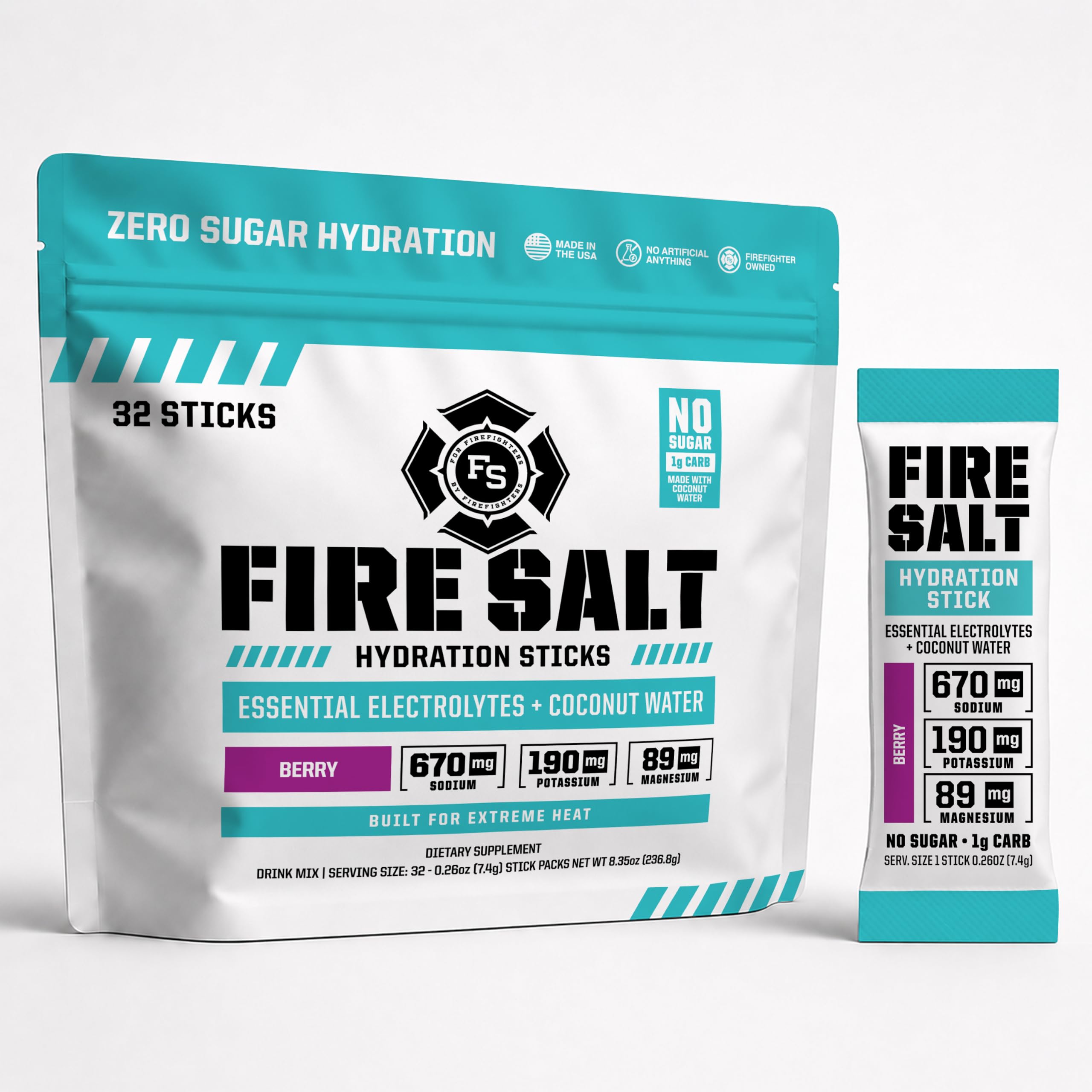 Fire Salt Variety Pack Electrolyte Hydration Sticks, Zero Sugar, 32 Count — Amazon image 10