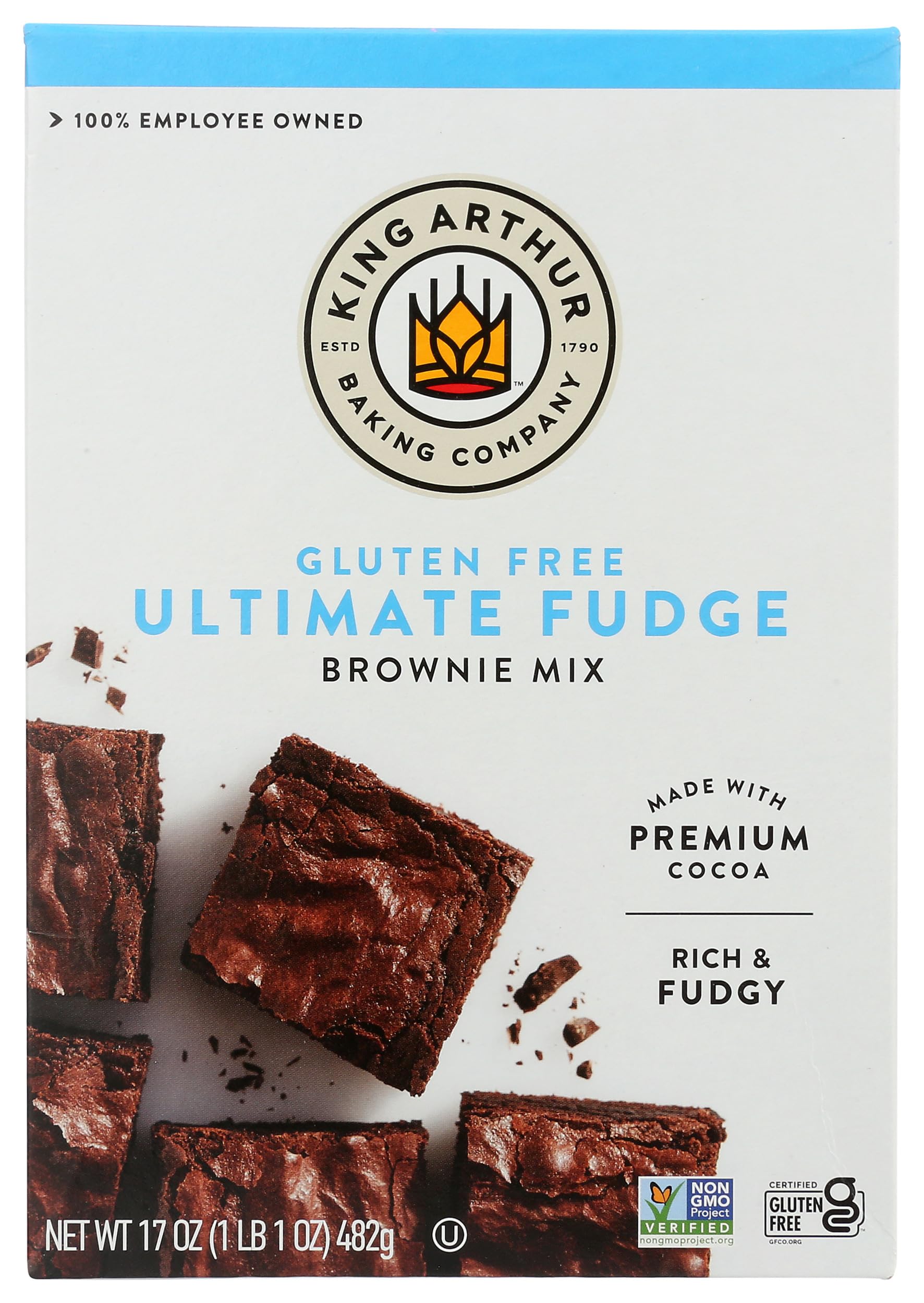 King Arthur Flour Gluten Free Brownie Mix 17 oz (482 grams) Box