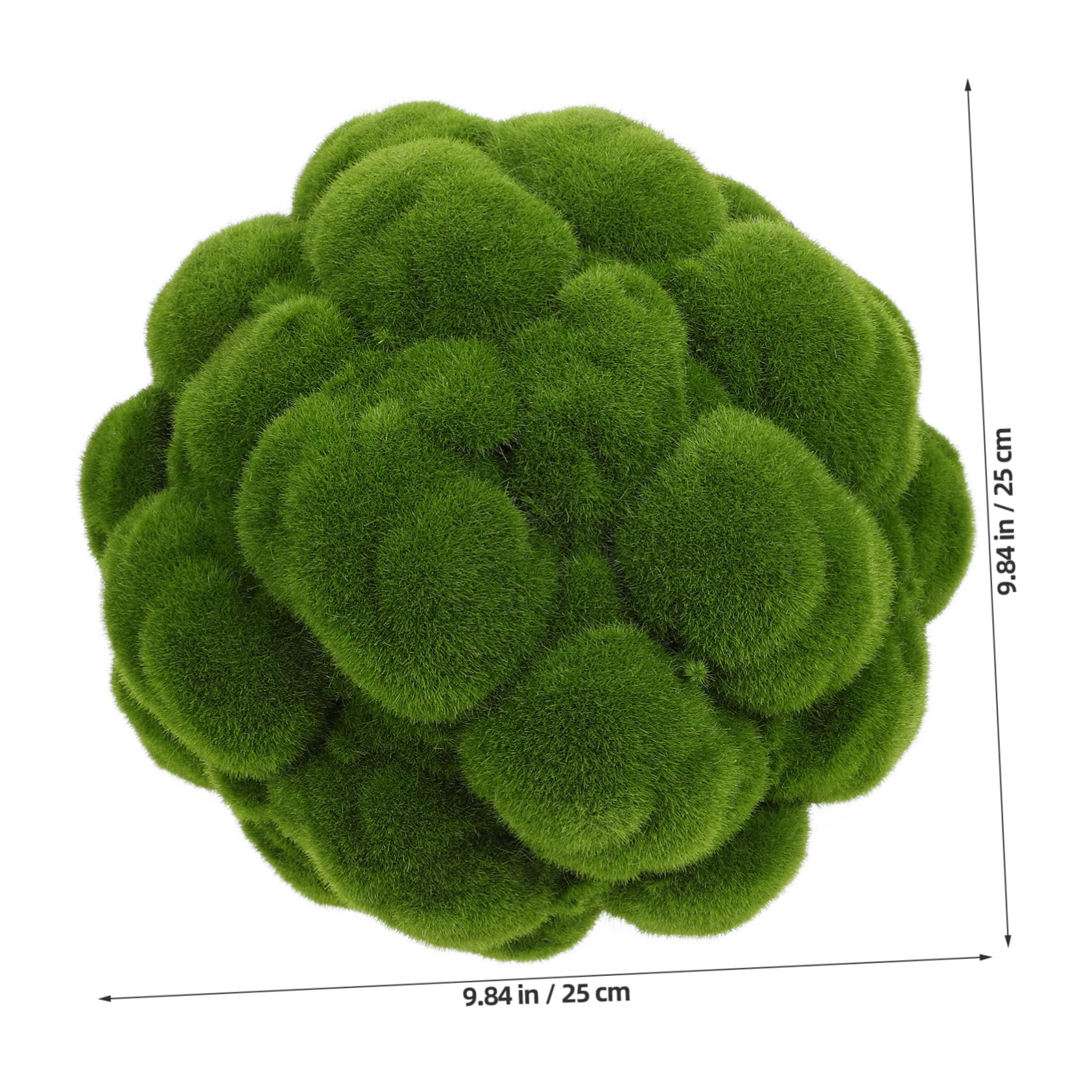 ORFOFE Bola de Musgo Artificial Decorativa de PVC Verde, Colgante