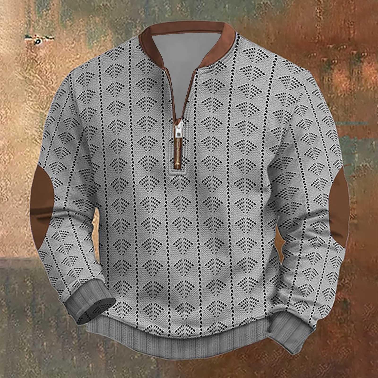 Herren Sweatshirt Solid Pullover Herren Weihnachtspullover Oberteile Rundhals Thermo Langarmshirt Strickjacke Zweiteiliger Wintermantel Bärenkostüm
