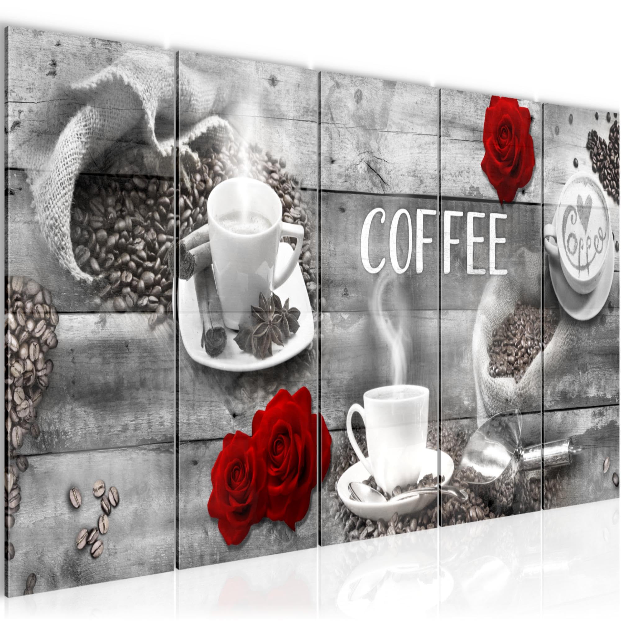 Impression sur toile intissée peinture cafetière design salon 027156c