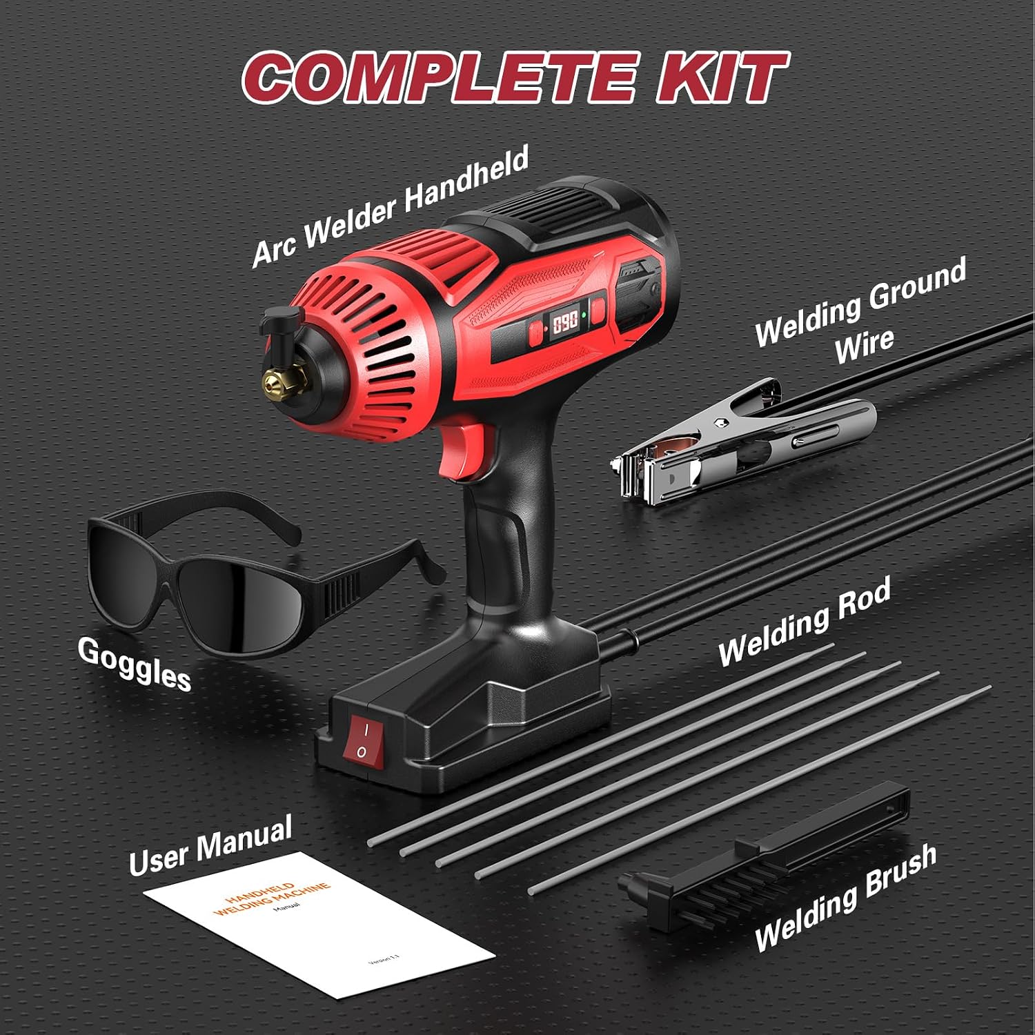 110V Portable Welding Machine with IGBT Inverter Technology | 20-120A Handheld Welder, Digital Display, Overheat Protection, One-handed Operation for Home Repair & DIY Projects