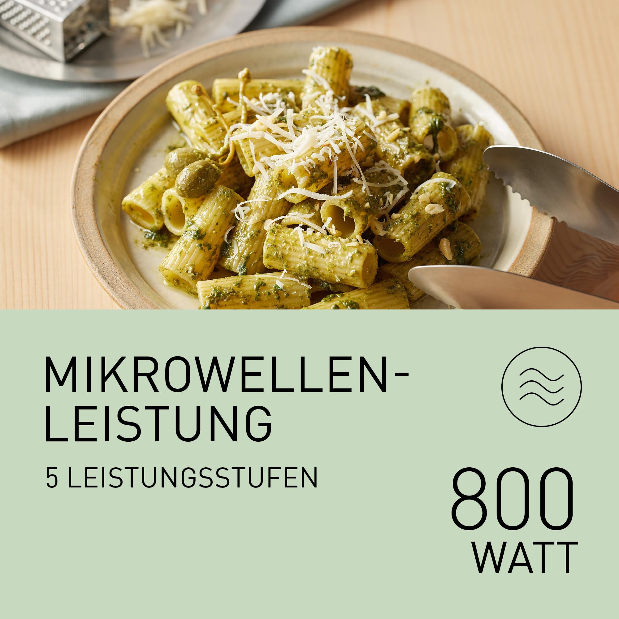 Panasonic NN-ST21QWEPG 20L Solo-Mikrowelle mit Drehteller, 800 W, automatisches Auftauen, 11 Automatikprogramme, LED-Anzeige, 5 Leistungsstufen, digitaler Timer, Weiß