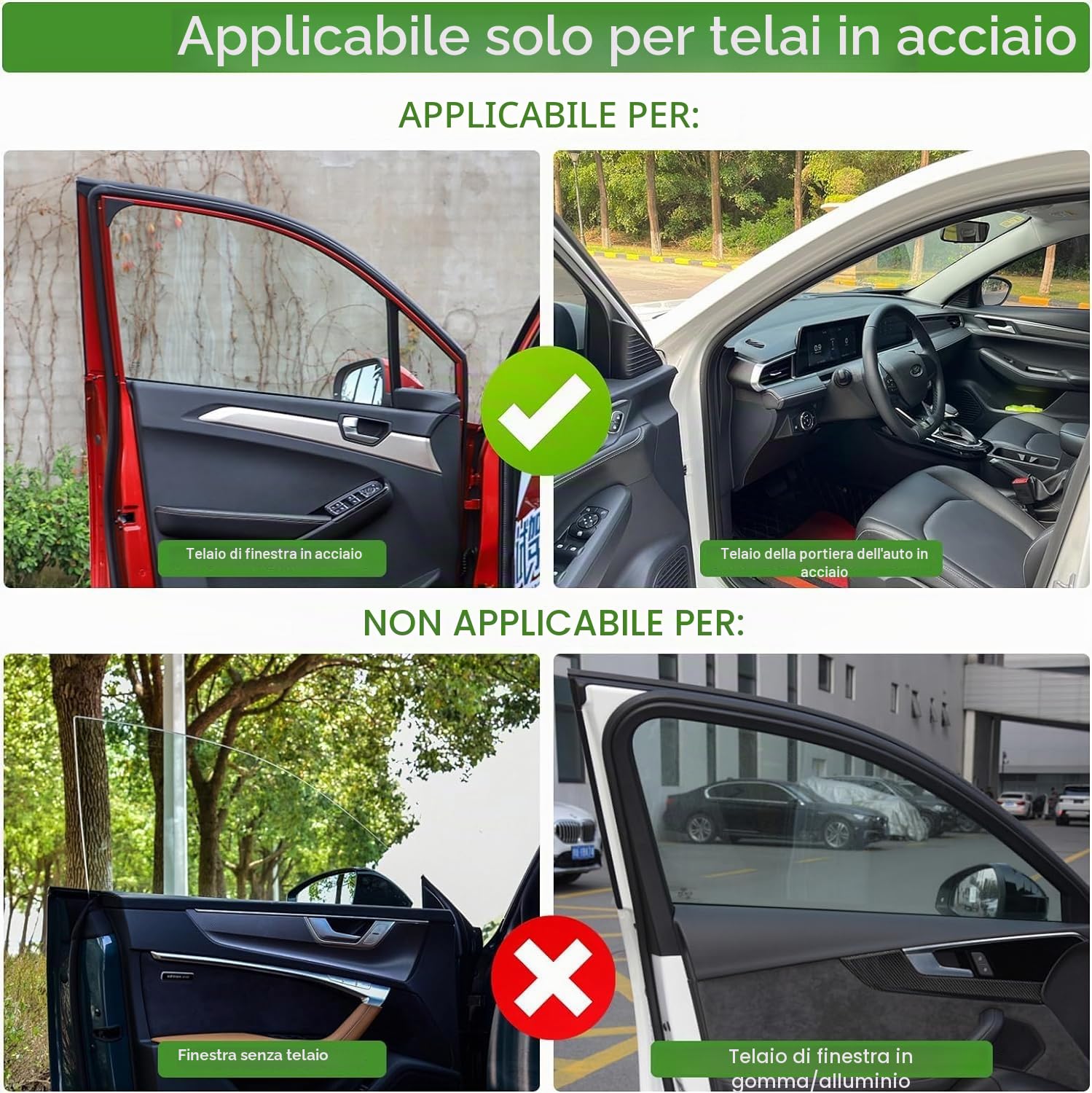 ZATOOTO Tendine Parasole Auto Bambini - Magnetiche per Bebè/Animali Domestici, per Lato Posteriore con Protezione dai Raggi UV e per Privacy, Bianco Argenteo