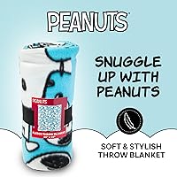 Vista 4 de Silver Buffalo Peanuts Snoopy Multi Pose Expression 45" x 60" Fleece Throw, Soft and Cozy Blanket, 180 GSM
