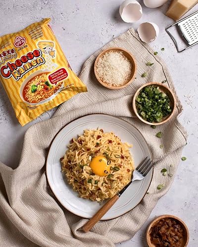 Vista 9 de [OTTOGI] Ramen de queso salteado, fideos instantáneos de estilo coreano, deliciosamente queso y picante (4.59 oz), paquete de 4