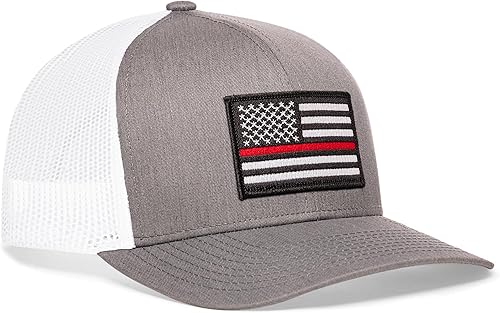 HAKA Sombrero de bandera estadounidense, gorra de camionero de Estados Unidos para hombres y mujeres, gorra de béisbol ajustable, malla a presión,