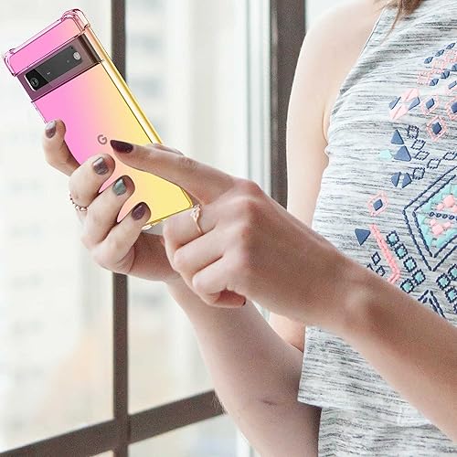 Miniatura 5 de Coqibel Funda para teléfono Google Pixel 6 5G, colorida funda translúcida de TPU suave, Pixel 6 de 6.4 pulgadas, funda protectora delgada esquinas