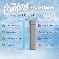 Vista 13 de Cool Coolers by Fit & Fresh - Paquete de 4 bolsas de hielo XL delgadas y reutilizables, bolsas de hielo reutilizables de congelación rápida y ahorro