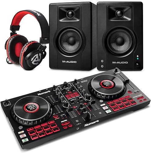 Miniatura 9 de Numark Mixtrack Platinum FX DJ Controller y M-AUDIO BX3 Par de monitores Bluetooth Studio para grabación de estudio, producción de música,