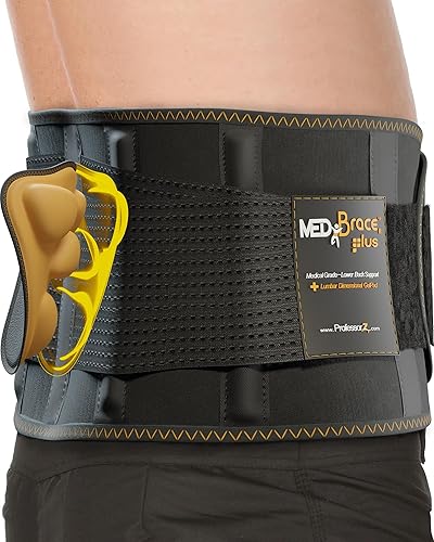 Vista 8 de Cinturón de soporte de espalda para alivio del dolor lumbar inferior para hombres y mujeres, compresión ortopédica de cintura de grado médico