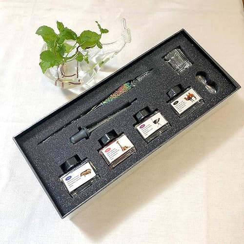 Miniatura 8 de Juego de bolígrafos de cristal hecho a mano  Bolígrafo de cristal para arte, escritura, firmas, caligrafía  Juego de regalo de decoración.