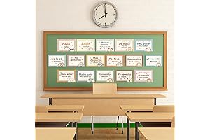 WATINC 7PCS Ancient Civilizations Posters Set & 16PCS Spanish Words Phrases Posters