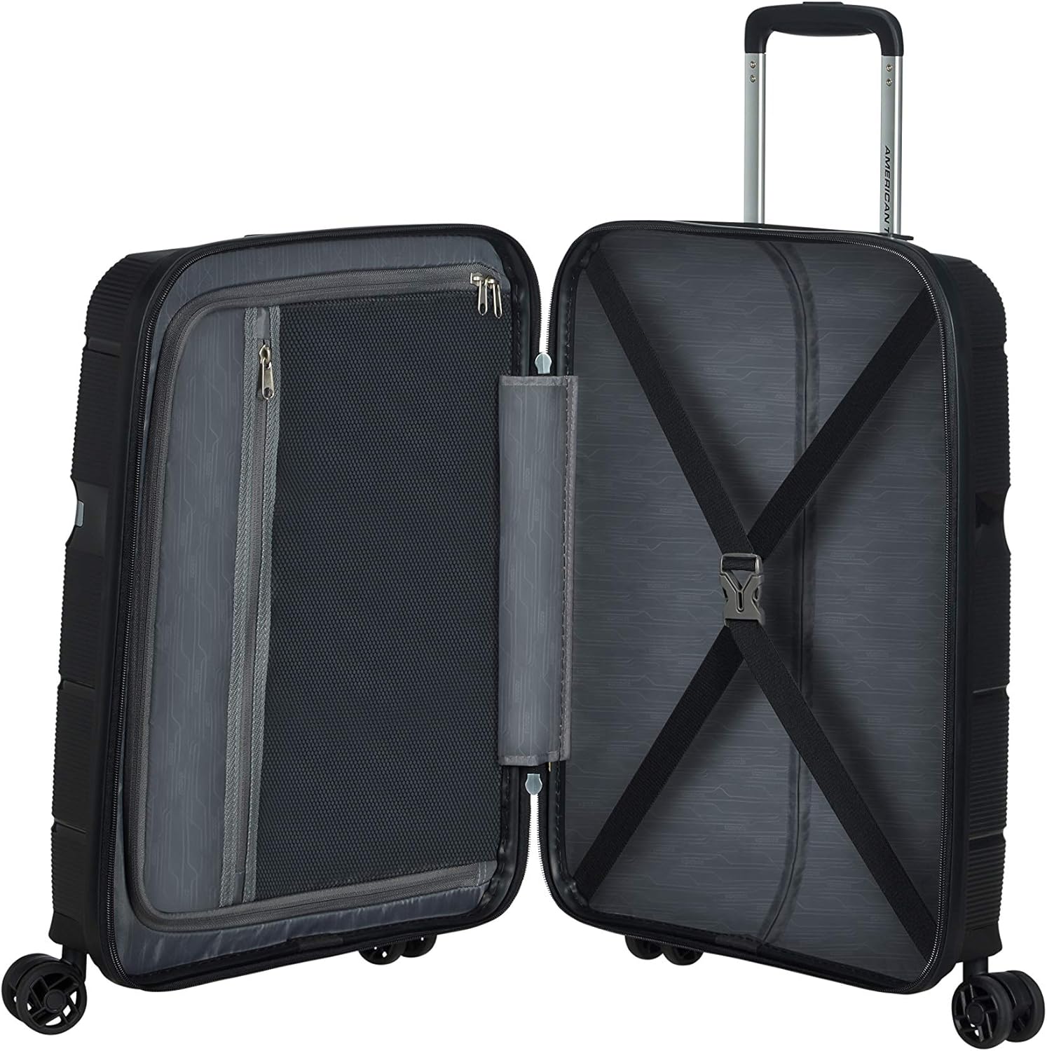 review AMERICAN TOURISTER Unisex_Adult Luggage Suitcase, Black (Vivid Black), S (55 cm-34 L)