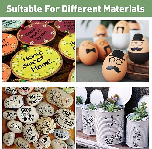 Miniatura 9 de XSG Marcadores permanentes, 110 paquetes de marcadores permanentes negros, punta fina, impermeable, escritura suave, marcadores permanentes de