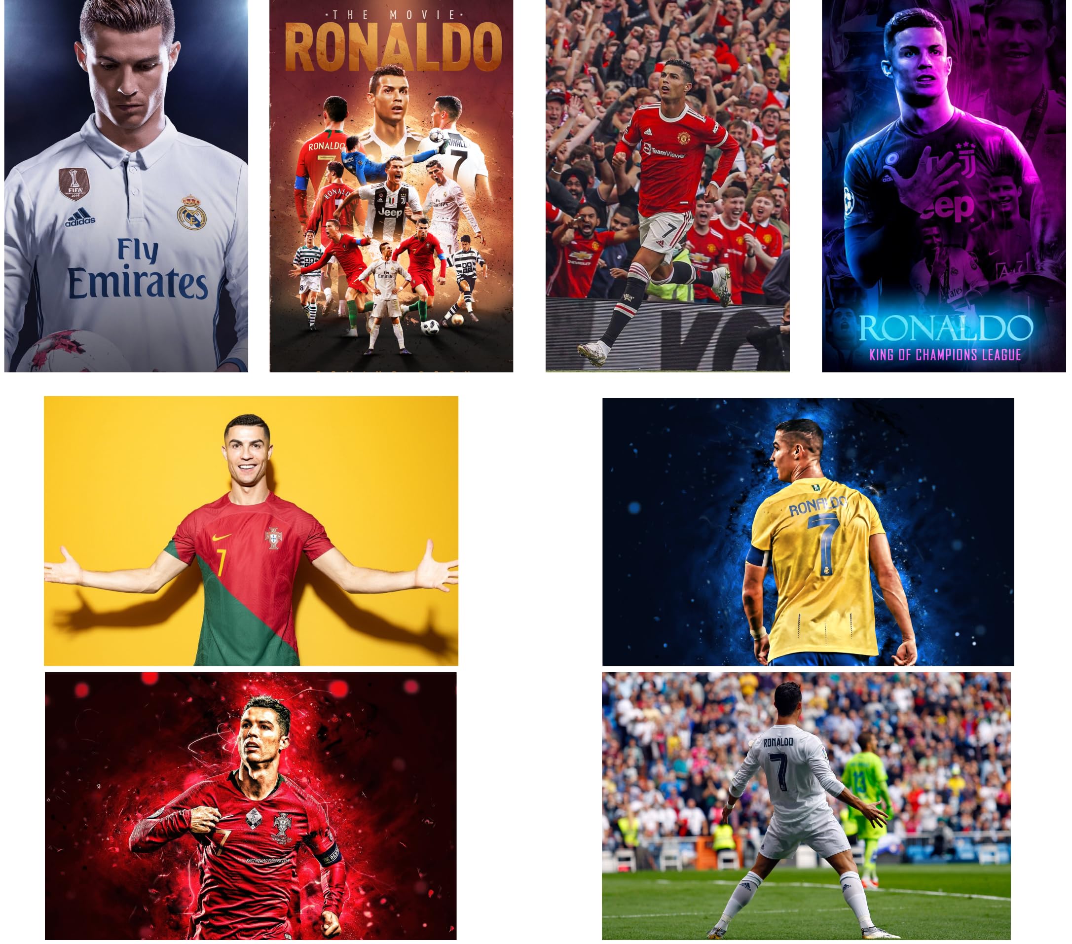 Cristiano Ronaldo Posters - Football Posters for Wall 300 GSM 12x8 Inch CR7 Posters - Football Accessories - Gift for Football Lovers - Cristiano Ronaldo Wall Sticker - Football wallpaper (B0CTKN584V) Amazon Price History, Amazon Price Tracker