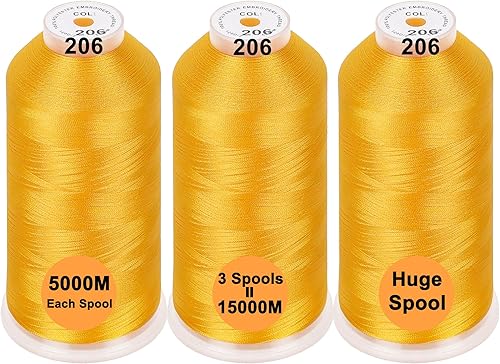 Miniatura 42 de Hilos New Brothreads, 32 opciones, varios colores, de poliéster, para toda máquina de coser, carrete grande de 5,000 m 3 colores básicos 2