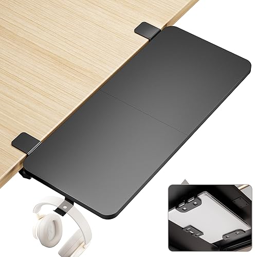 PEGZONE Desk Extender Tray, 28" x 12" Clamp On Desk