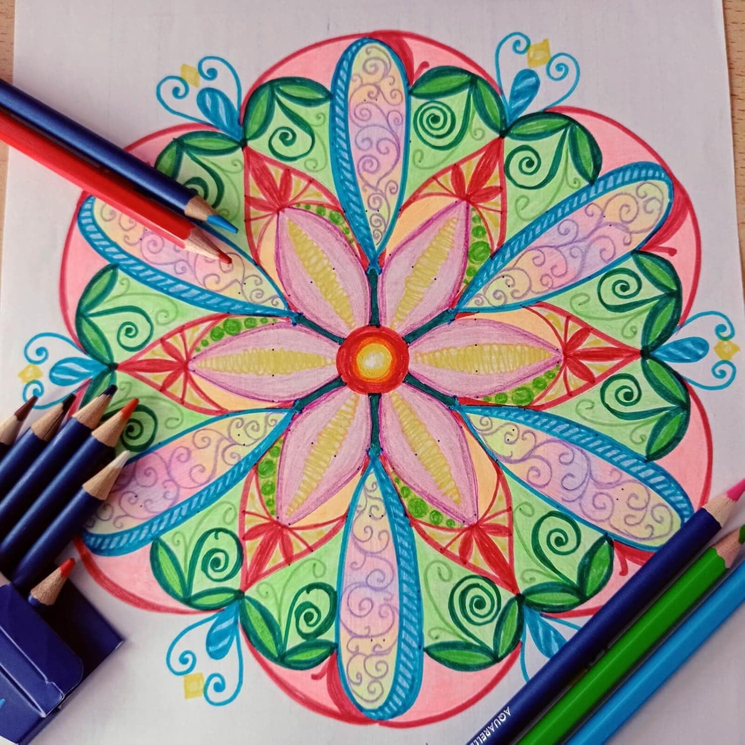 YKW Paquete de 6 plantillas de mandala circular, herramientas de dibujo reutilizables de 7/9/11 pulgadas, plantillas de puntos de mandala para pintura de roca, lienzo, proyectos de arte de madera
