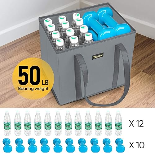 Miniatura 3 de BALEINE Paquete de 3 bolsas de comestibles reutilizables, bolsas de compras plegables para comestibles con parte inferior reforzada y asas (trébol)