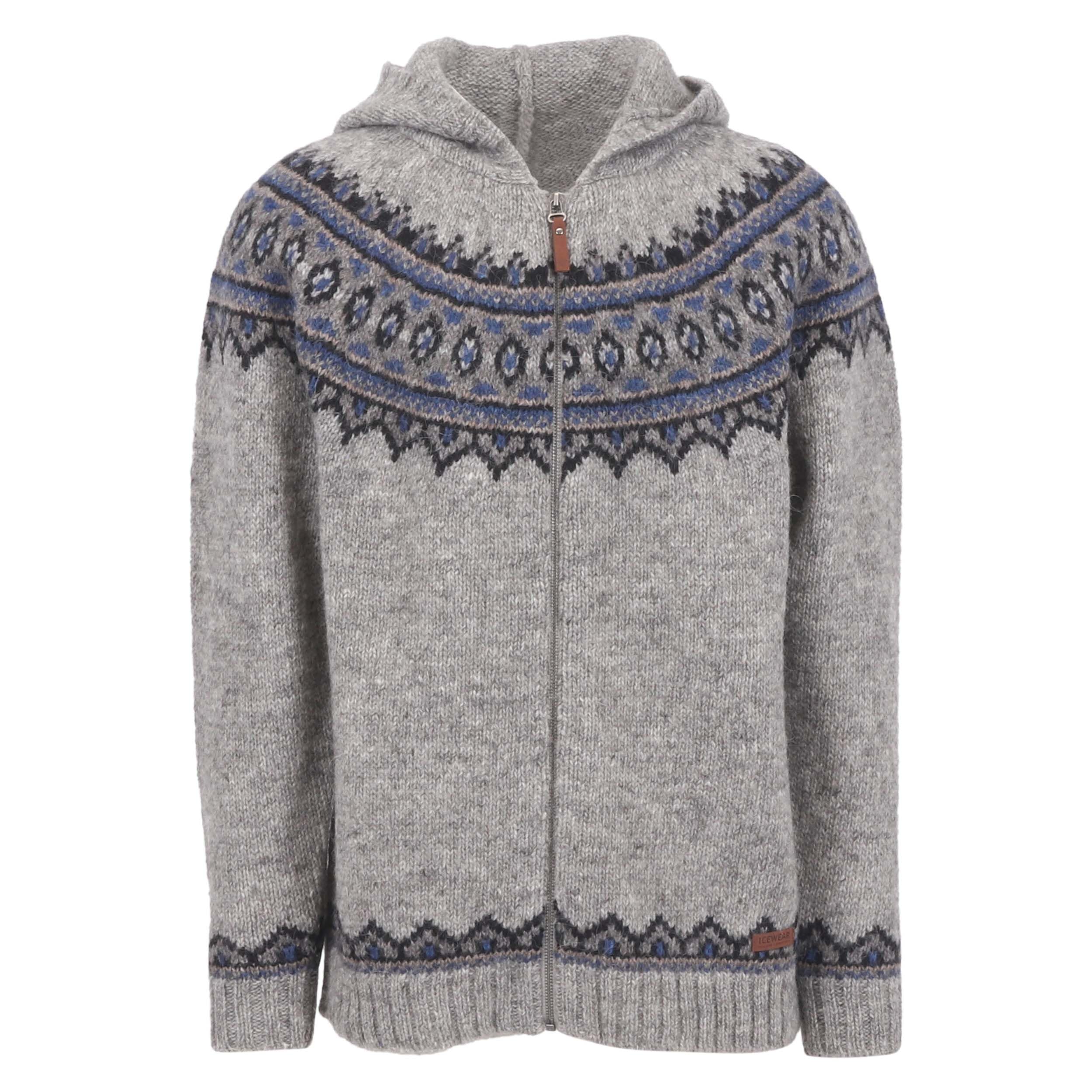 ICEWEAR Brynjudalur Woll-Cardigan – isländisches Design mit Zip & Kapuze