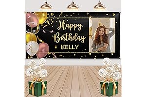 Personalized Happy Birthday Banner with Custom Photo and Name