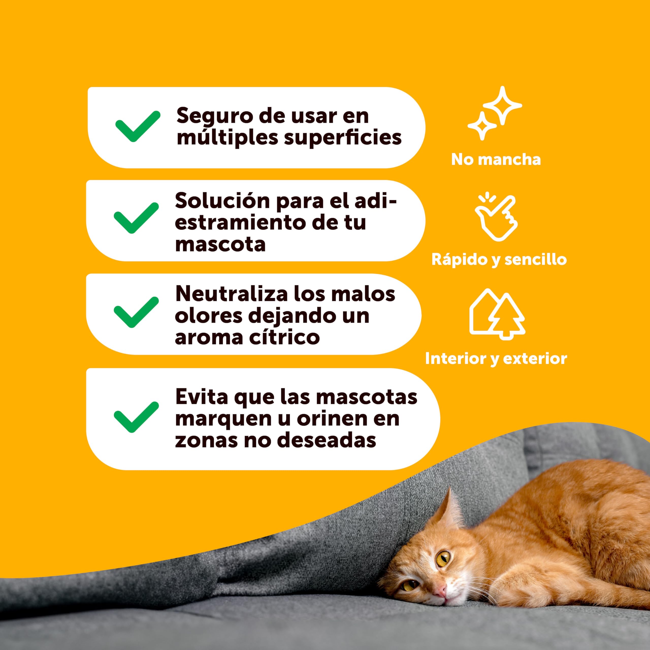 Petsly® Repelente Orina Perros y Gatos -500ml- Triple Acción - Adiestramiento, Evitar Pipi Perros y Gatos, Eliminador de Olores - Uso Interior y Exterior - No Mancha - Aroma Cítrico - Repelente Gatos