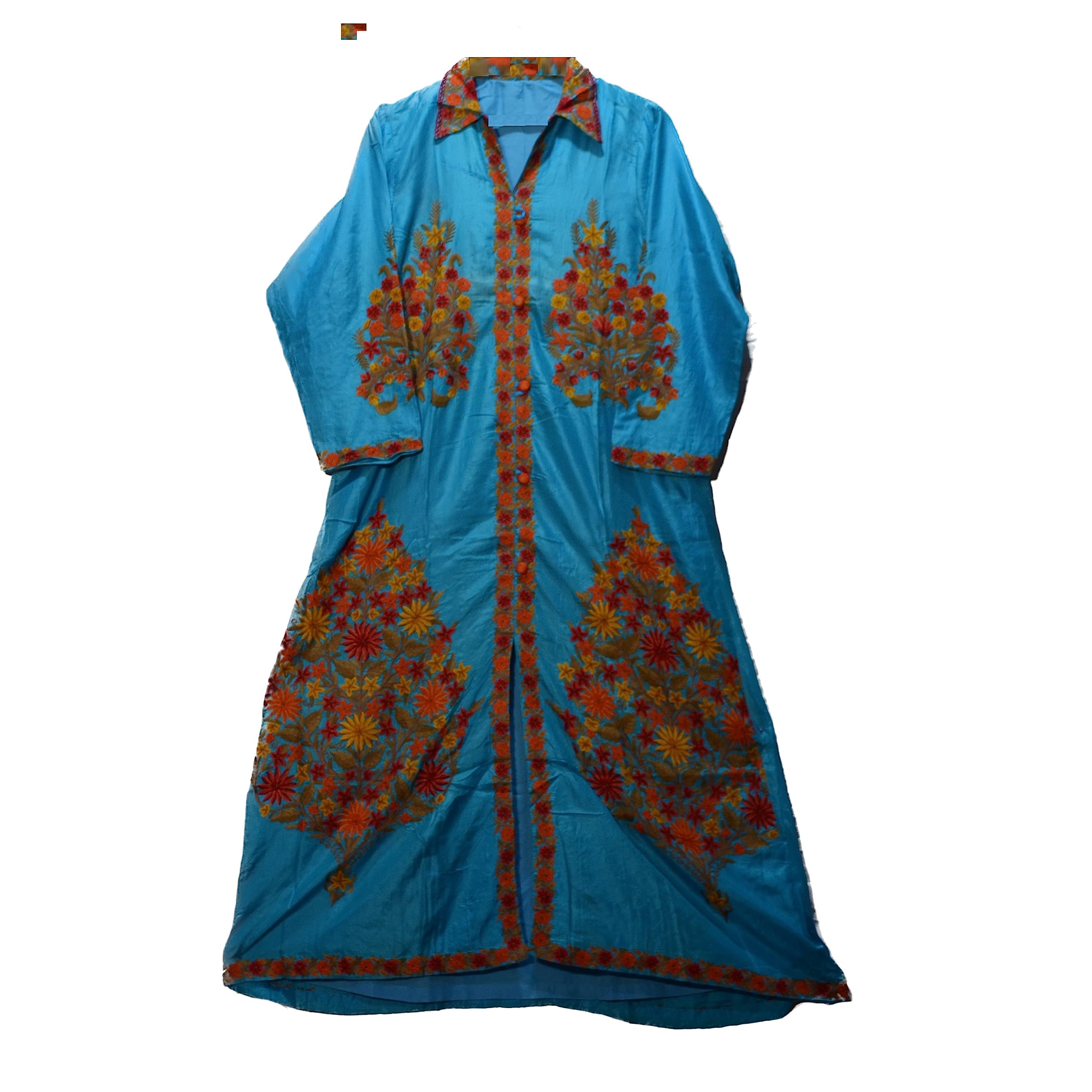 craftbazar Kashmiri Woole Beautiful Embroidered Work Queen Dress Coat for Women-picture-26