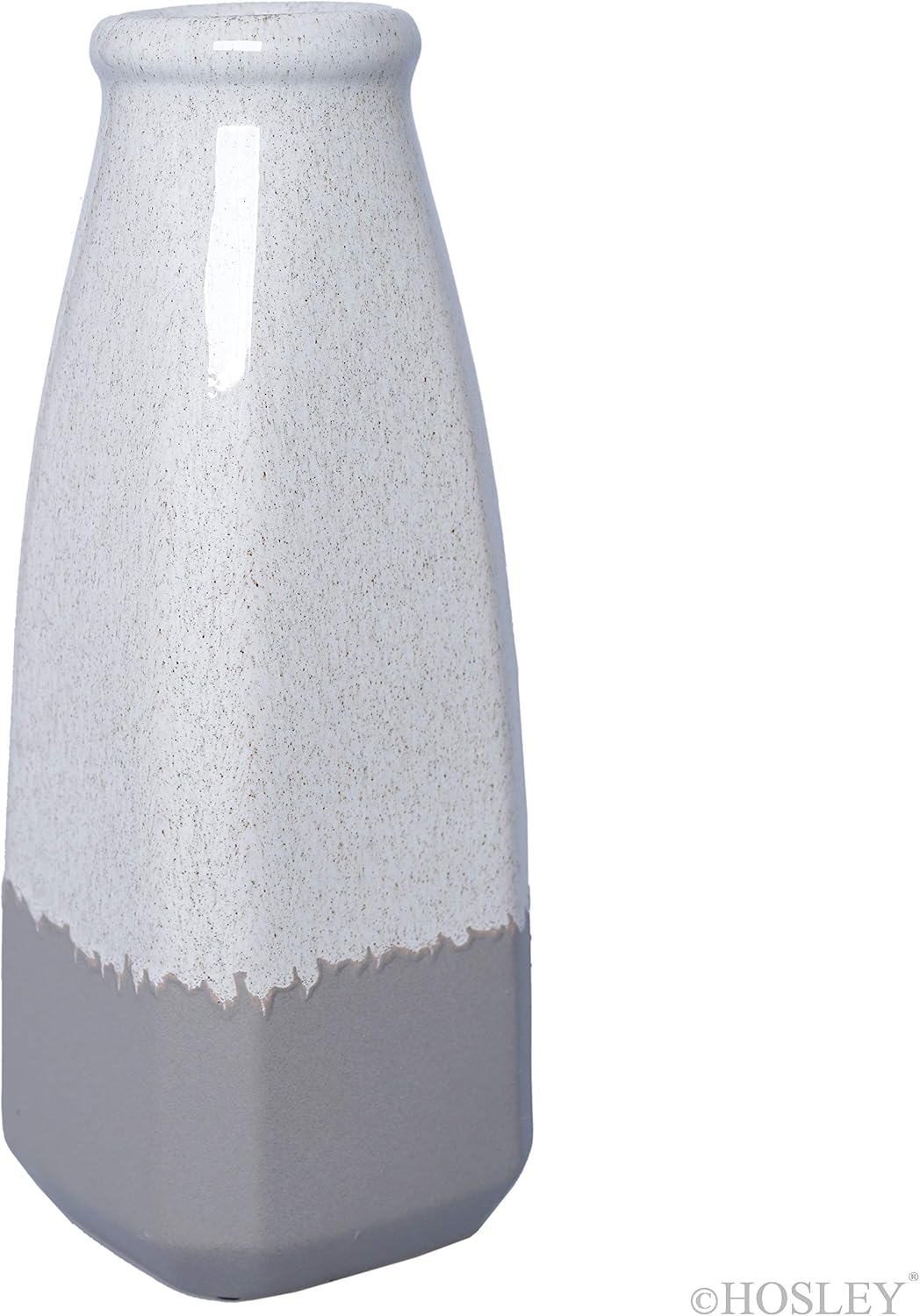 Hosley 10 Inch High Ceramic Vase. Ideal Gift for Wedding Floral Floor Vase Party Home Decor Office Spa W5