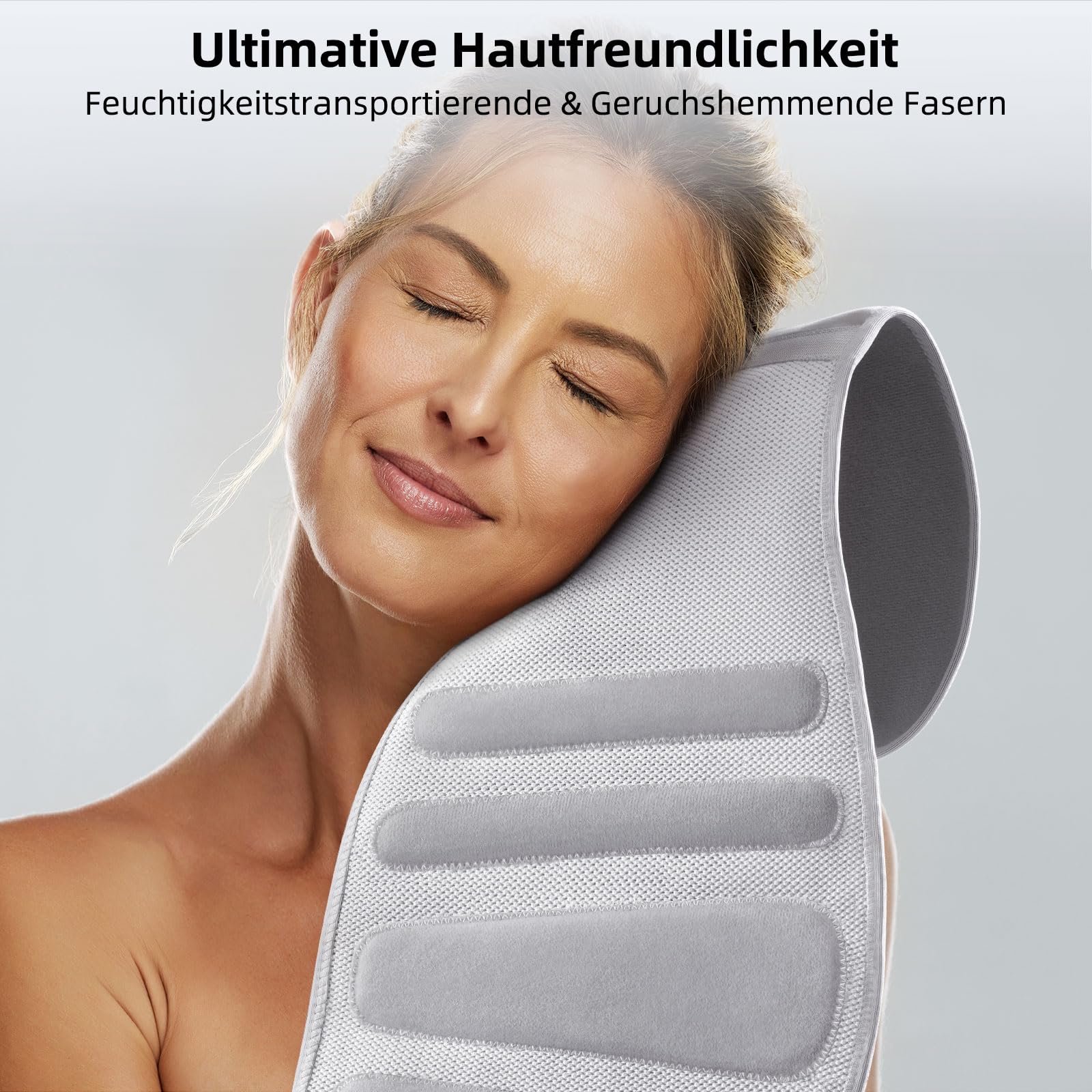 FREETOO Rückenstützgürtel 3D-Gestrick Ultra Atmungsaktiv Rückenbandage für Herren und Damen 5 Stützmodule zur Linderung von Rückenschmerzen Lila Stylischer Haltungskorrektor für urbane Schönheiten M