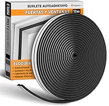 12 M – Entrance Door, Window Draught Excluder, Adhesive Rubber Seal, Thermal Insulating Windows and Doors, Acoustic Insulation – Self-Adhesive Sealing Strip for Gaps 3 to 6 mm (Black)
