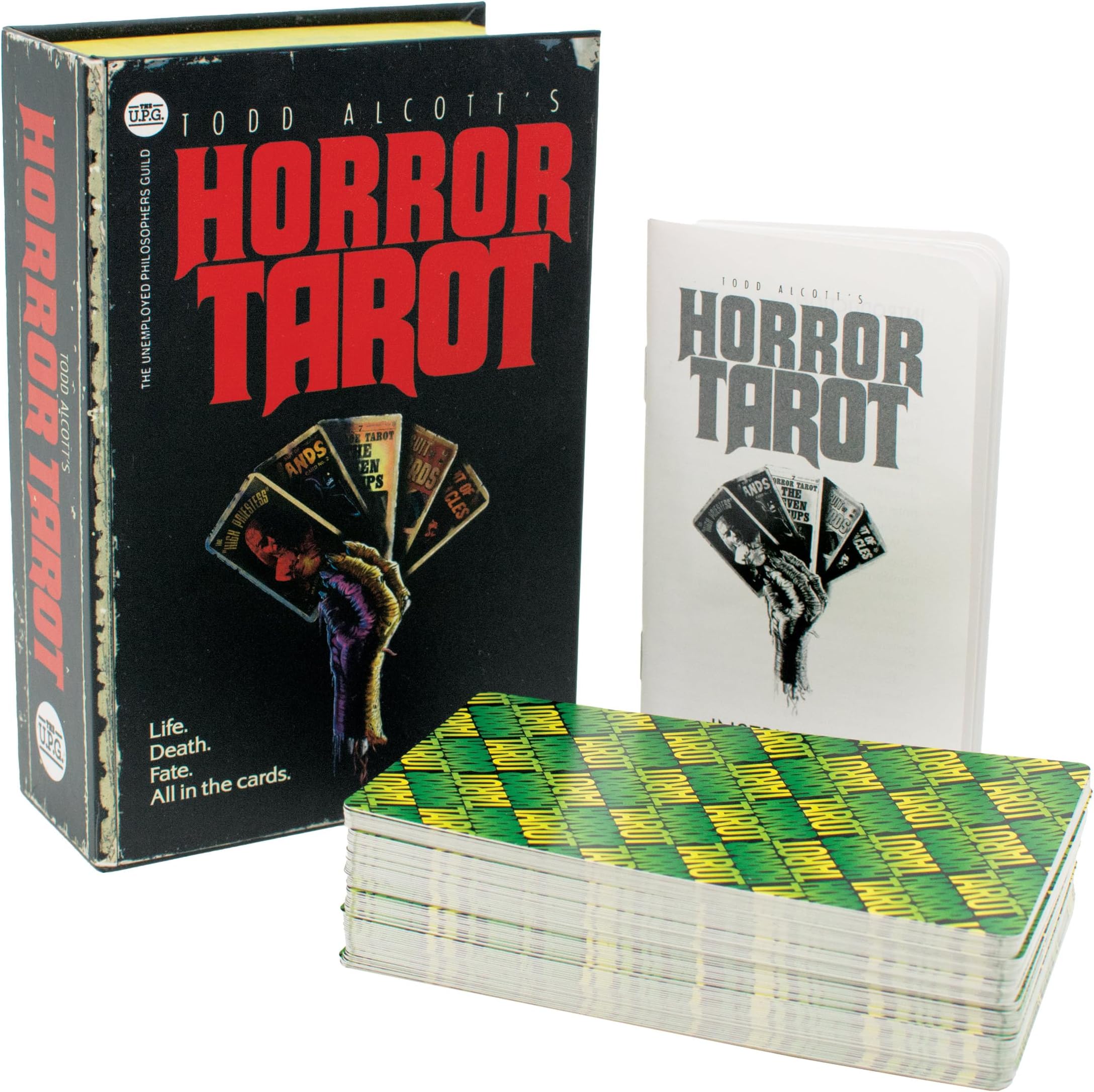 The Unemployed Philosophers Guild Todd Alcott's Horror Tarot - Deck with Illustrations Inspired by Macabre Literature and Spooky Pop Culture - Boxed Set with 78 Cards