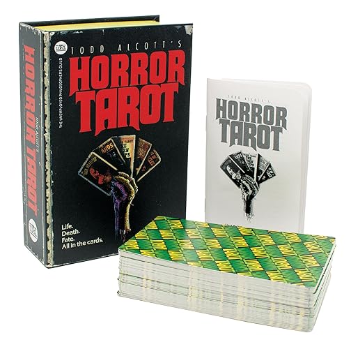 The Unemployed Philosophers Guild Todd Alcott's Horror Tarot - Deck with Illustrations Inspired by Macabre Literature and Spooky Pop Culture - Boxed Set with 78 Cards