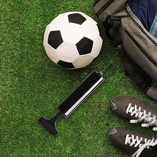 Miniatura 3 de Herramienta de inflado compacta, bomba de aire para pelotas  Bomba de aire de mano negra con aguja, bomba de aire compacta portátil para voleibol,