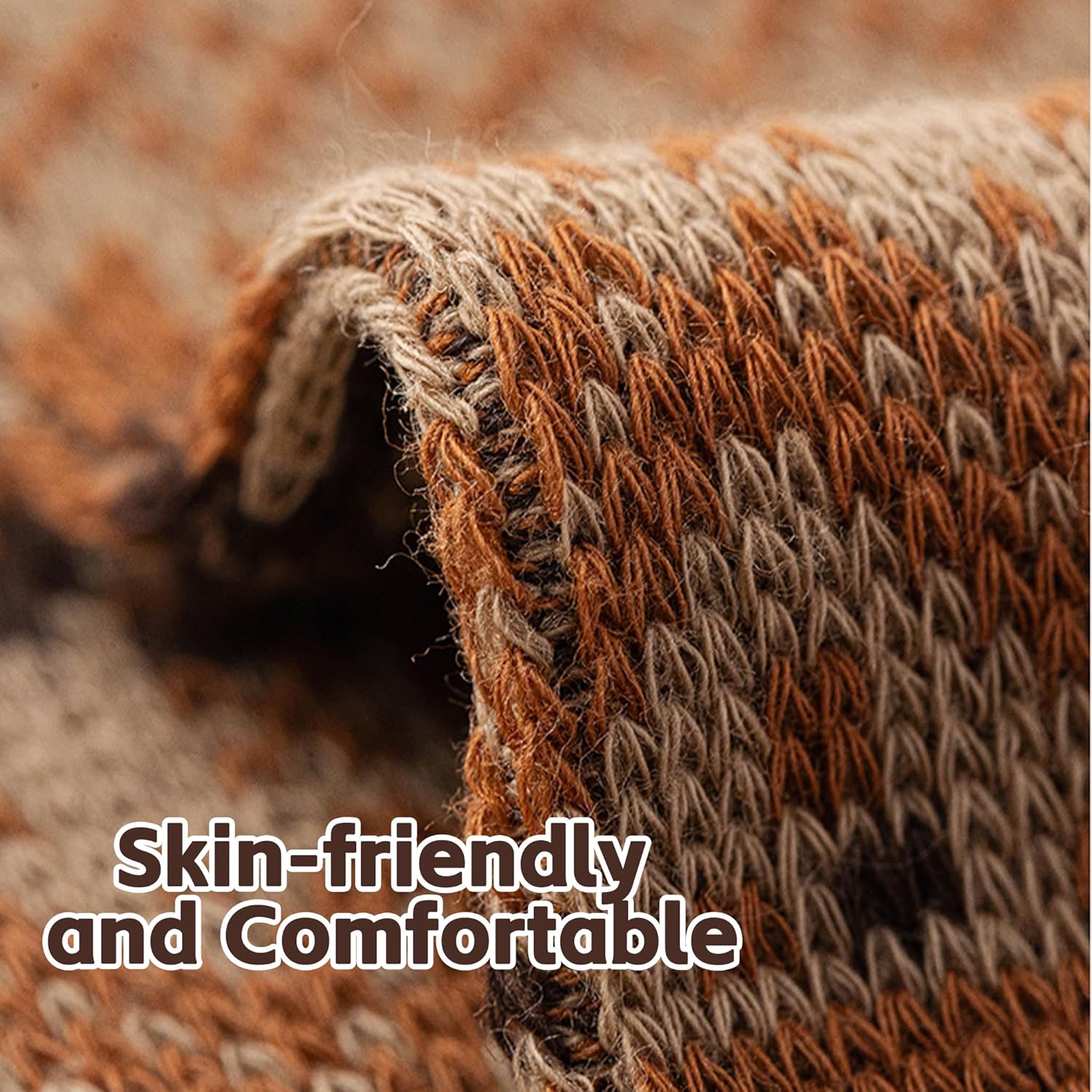 3 Pairs Women Retro Calf Socks - Classic Knit Pattern Slouch Color Block Warm Cozy for Daily Casual/Workout - Image 6