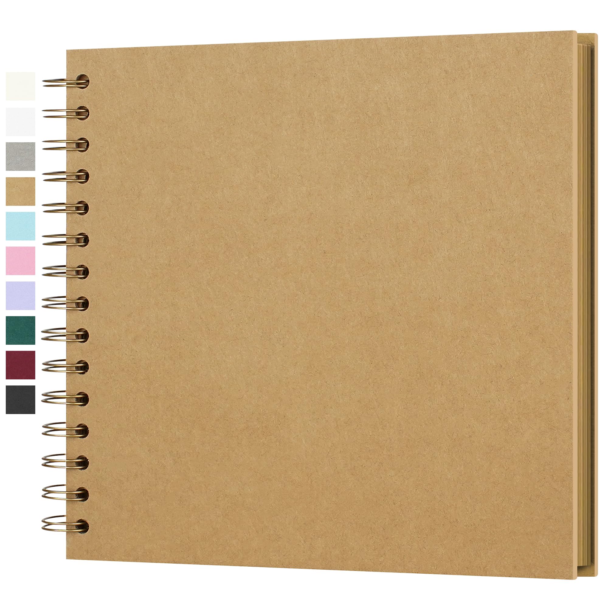 Fotoalbum zum Selbstgestalten, Scrapbook Fotobuch zum Einkleben 21 x 21 cm 40 Seiten, Archivqualität säurefrei DIY Geschenk für Baby, Familie, Jahrestag, Geburtstag, Valentinstag und Hochzeit, Gelb