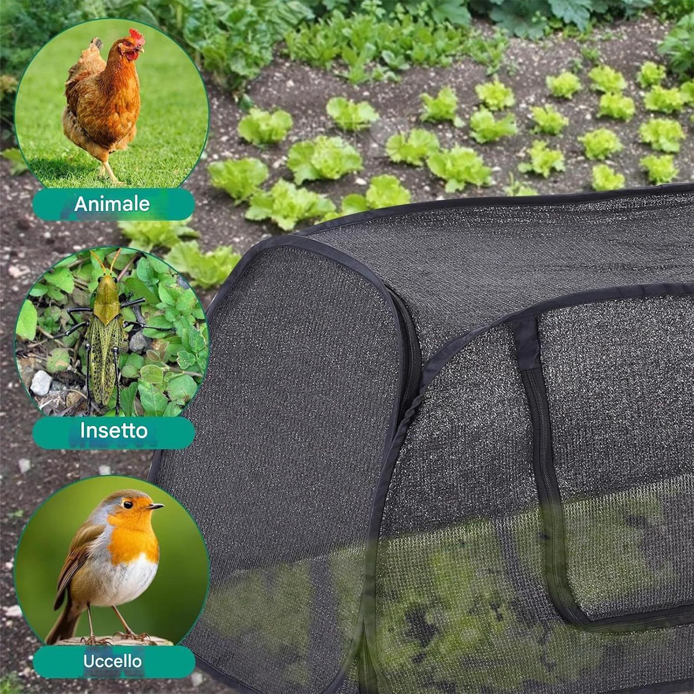 Hochbezogene Gartendecke | Netzbarriere | Gartenpflanzenabdeckungen 45x19,6x17,7 Zoll, für Tomaten zum Anbau von Gemüseblumen im Freien Garten