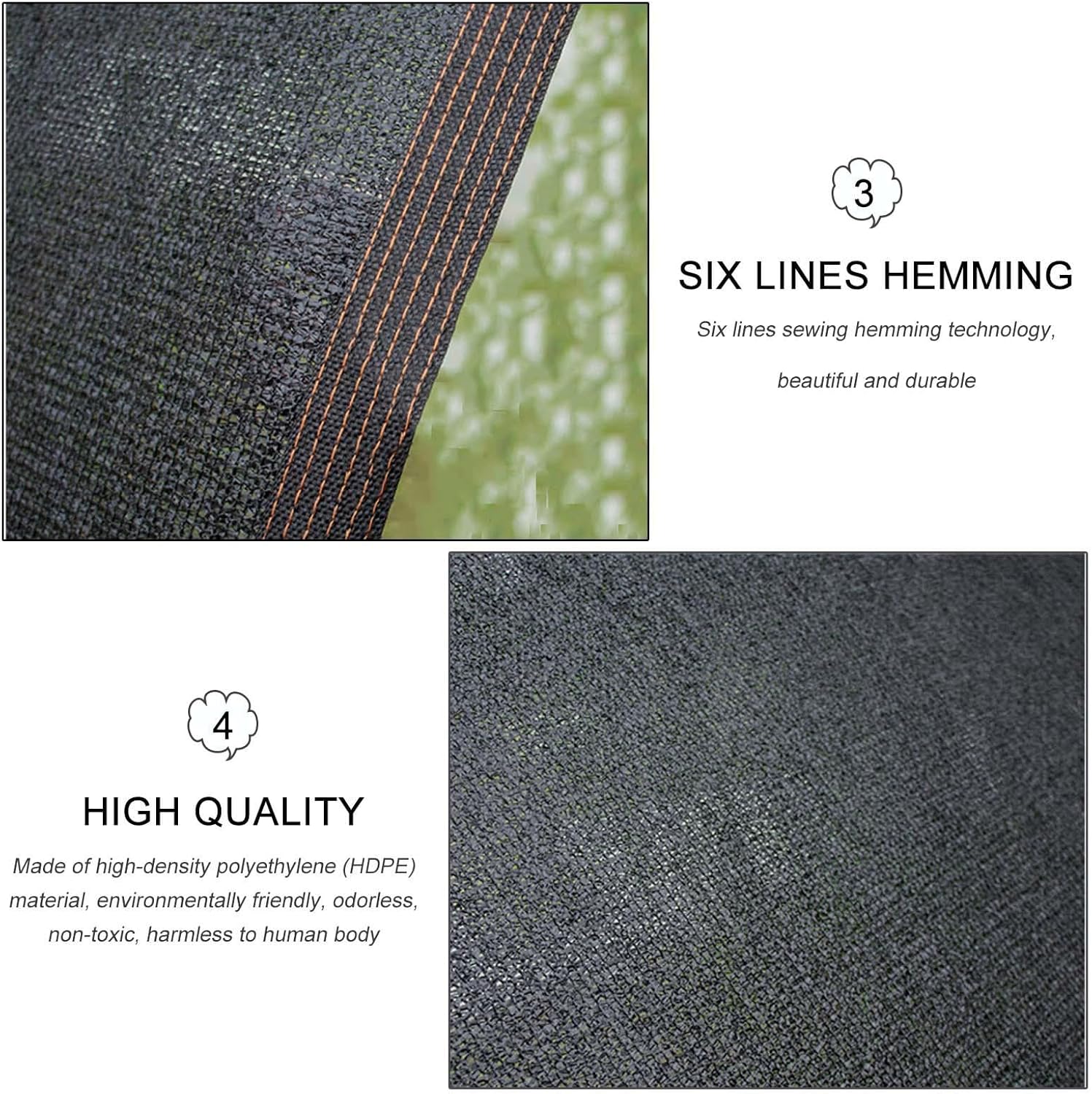 Jolan Shade Netting with Grommets,Shade Cloth for Plants,70% Sunblock Shading Net,Breathable Awning,Black Shade Sail,Garden Greenhouse Pergola Shade Mesh Tarp,Privacy Netting,Black-1x8m(3.3 * 26.2ft)