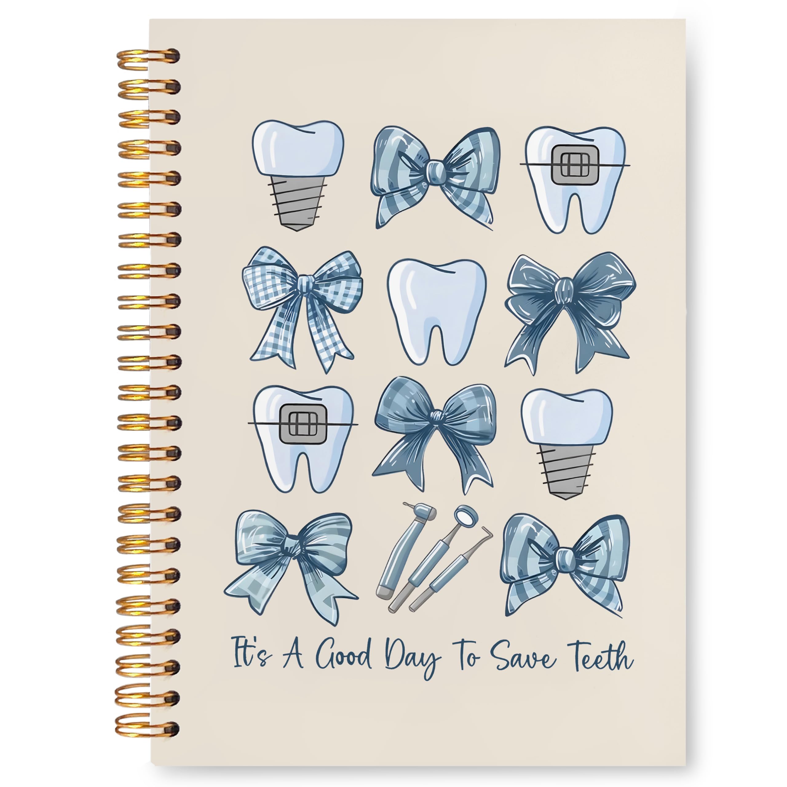 VIIJJUE Dental Assistant Gifts, Dental Office Gifts,Coquette Blue Dentist Notebook Journal, Dentist Gifts for Women, Dental Hygienist Gifts for Women,